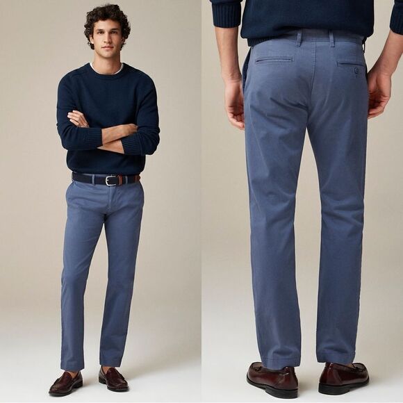 NEW J CREW Factory Slim-fit stretch chino pant in navy - Picture 1 of 6